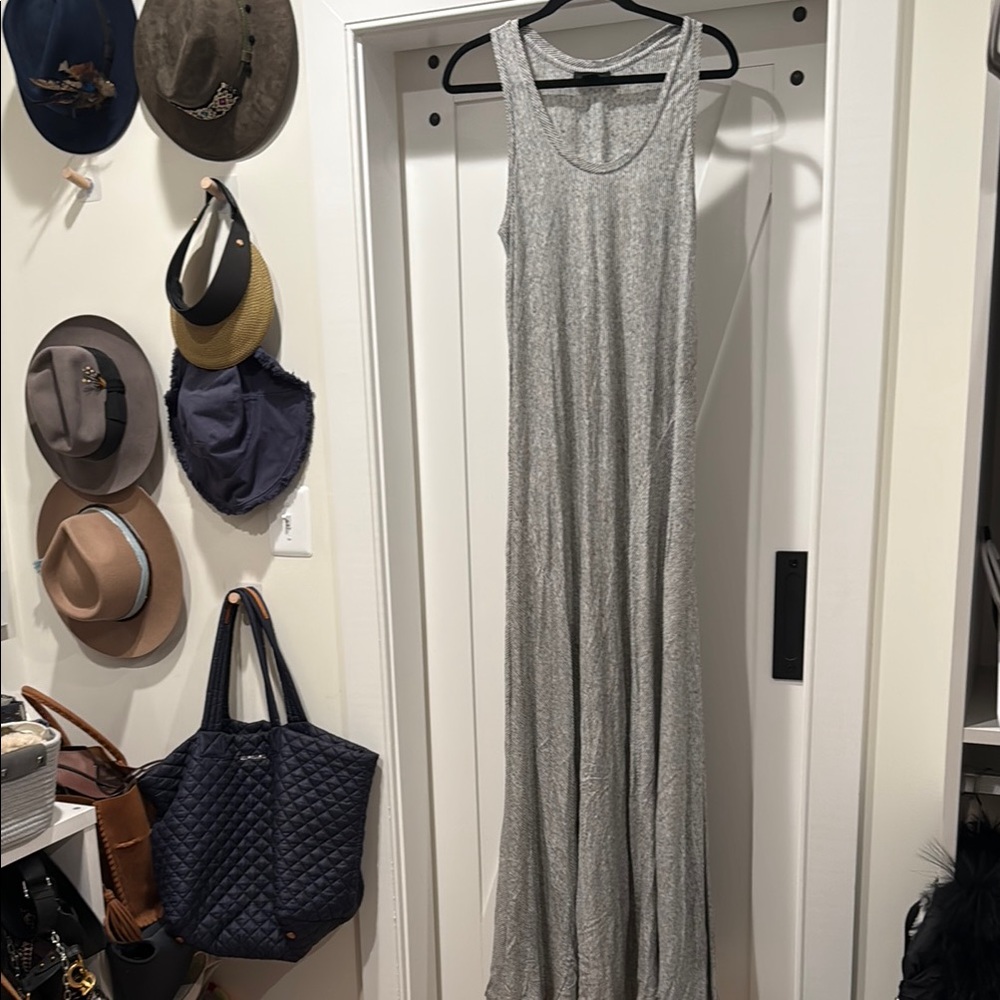 Elegant Gray maternity maxi Dress